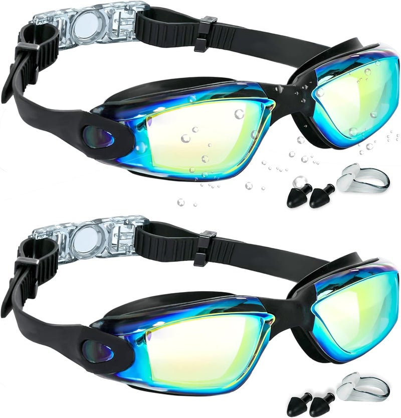 EWPJDK Swim Goggles - 2 Pack Swimming Goggles Anti Fog No Leaking For Adult Women Men - Image 1